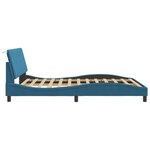vidaXL Cadre de lit avec tête de lit bleu 160x200 cm velours