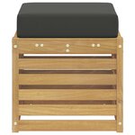 vidaXL Banc de Jardin Blanc 43 x 43 x 45 cm Bois d'Acacia Massif