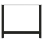 vidaXL Pieds de table à manger Noir 2 pièces 90 x (72-73) cm Acier