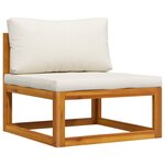 vidaXL Salon de jardin 2 Pièces avec coussin Bois d'acacia solide