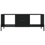 vidaXL Table basse noir 102x50x40 cm bois d'ingénierie