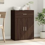 vidaXL Buffet chêne marron 60x30x84 cm bois d'ingénierie