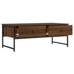 vidaXL Table basse chêne marron 101x49x39 5 cm bois d'ingénierie