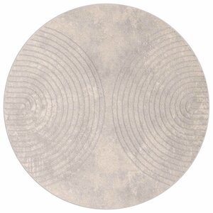vidaXL Tapis de surface Rond HUARTE Beige Ø 200 CM Polyester