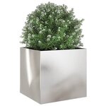 vidaXL Jardinière argenté 49x47x46 cm acier inoxydable