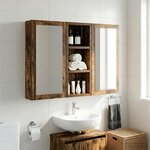 vidaXL Armoire murale de salle de bain Chêne Fumé 20 x 10 x 50 cm