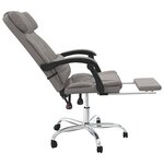 vidaXL Fauteuil de massage inclinable de bureau Taupe Tissu