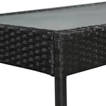 vidaXL Salon de jardin 5 Pièces avec coussins Résine tressée Noir