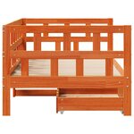 vidaXL Lit de jour avec tiroirs sans matelas cire marron 80x200cm bois