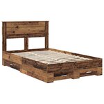 vidaXL Cadre de lit Bois ancien 120 x 190 cm Bois d'ingénierie