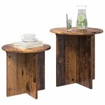 vidaXL Ensemble de tables d'appoint 2 Pièces Bois ancien