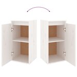 vidaXL Meubles TV 2 Pièces Blanc Bois massif de pin