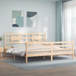 vidaXL Cadre de lit sans matelas 200x200 cm bois massif