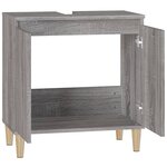 vidaXL Meuble d'évier sonoma gris 58x33x60 cm bois d'ingénierie