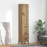 vidaXL Haut Armoire avec tiroir Chêne artisanal 69 5 x 34 x 180 cm