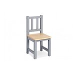 FENNA Chaise pour enfants en pin laqué  gris/naturel