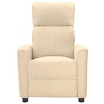 vidaXL Fauteuil inclinable électrique Crème Tissu