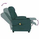 vidaXL Fauteuil de massage Vert foncé Tissu