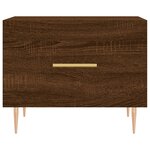 vidaXL Table basse Chêne marron 50x50x40 cm Bois d'ingénierie