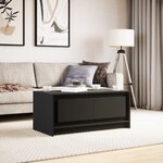 vidaXL Table basse avec lumières LED noir bois d'ingénierie