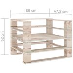 vidaXL Canapé palette de jardin Bois de pin imprégné