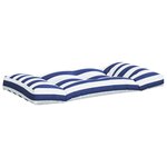 vidaXL Coussins de palette 2 Pièces rayures bleues/blanches tissu oxford