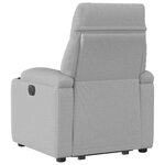 vidaXL Fauteuil inclinable électrique gris nuage tissu