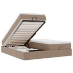 VidaXL Cadre de lit ottoman et matelas cappuccino 180x200cm similicuir