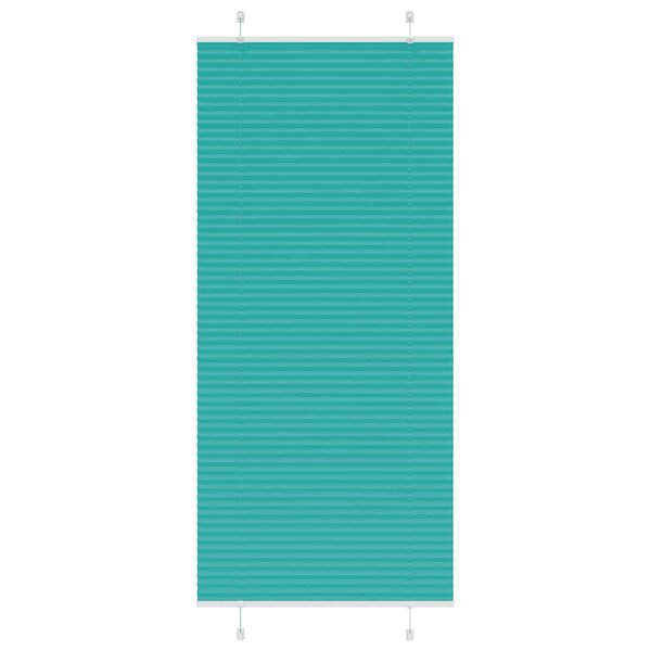 vidaXL Store plissé vert pétrole 85x200 cm largeur du tissu 84 4 cm
