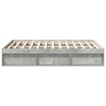 vidaXL Cadre de lit sans matelas gris béton 140x200 cm