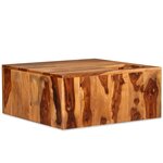 vidaXL Table basse Bois massif de Sesham 70 x 70 x 30 cm