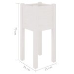 vidaXL Jardinières d'extérieur 2 Pièces Blanc 31x31x70 cm Bois de pin