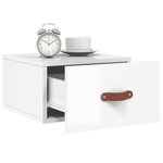 vidaXL Tables de chevet murales 2 Pièces blanc brillant 35x35x20 cm