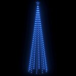 vidaXL Sapin de Noël cône 400 LED bleues Décoration 100x360 cm