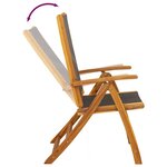 vidaXL Chaises pliables de jardin lot de 2 Bois d'acacia et textilène