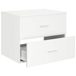 vidaXL Meuble de Salle de Bain Suspendu Blanc 62 5 x 44 5 x 50 cm