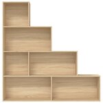 vidaXL Bibliothèque/Séparateur de pièce Chêne sonoma Bois d'ingénierie