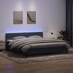 vidaXL Sommier à lattes de lit et matelas gris foncé 200x210cm velours