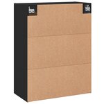 vidaXL Armoire murale noir 69 5x34x90 cm bois d'ingénierie
