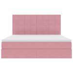 vidaXL Lit avec rangement et matelas Rose 160 x 200 cm Velours