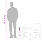 vidaXL Chaise de jardin avec coussins gris bois de pin massif