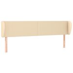vidaXL Tête de lit avec oreilles Crème 183x23x78/88 cm Tissu