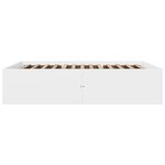 vidaXL Cadre de lit blanc 160x200 cm bois d'ingénierie
