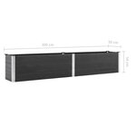 vidaXL Lit surélevé de jardin 300x50x54 cm WPC Gris