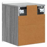 vidaXL Cabinet de chevet mural Sonoma gris 33 x 34 5 x 43 cm