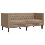 vidaXL Ensemble de canapé Chesterfield 2 Pièces cappuccino similicuir