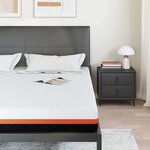 vidaXL Matelas Blanc et Gris 180 x 200 cm Mousse à mémoire de gel