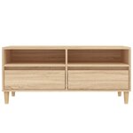 vidaXL Meuble TV chêne sonoma 100x34 5x44 5 cm bois d'ingénierie