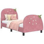 vidaXL Cadre de lit pour enfants avec tête de lit Rose 80 x 160 cm