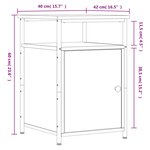 vidaXL Tables de chevet 2 Pièces sonoma gris 40x42x60cm bois d'ingénierie